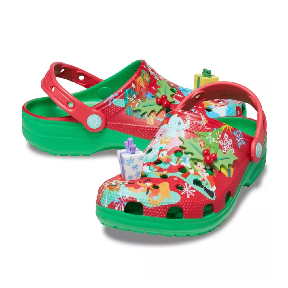 DISNEY Crocs Mickey Mouse & Friends Holiday Christmas Clogs SIZE Men 7/WOMAN 9